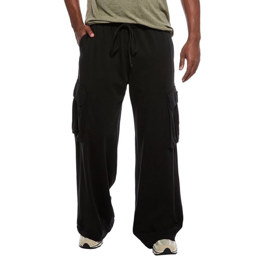 Palm Angels Mens  Lounge Cargo Pant, Black
